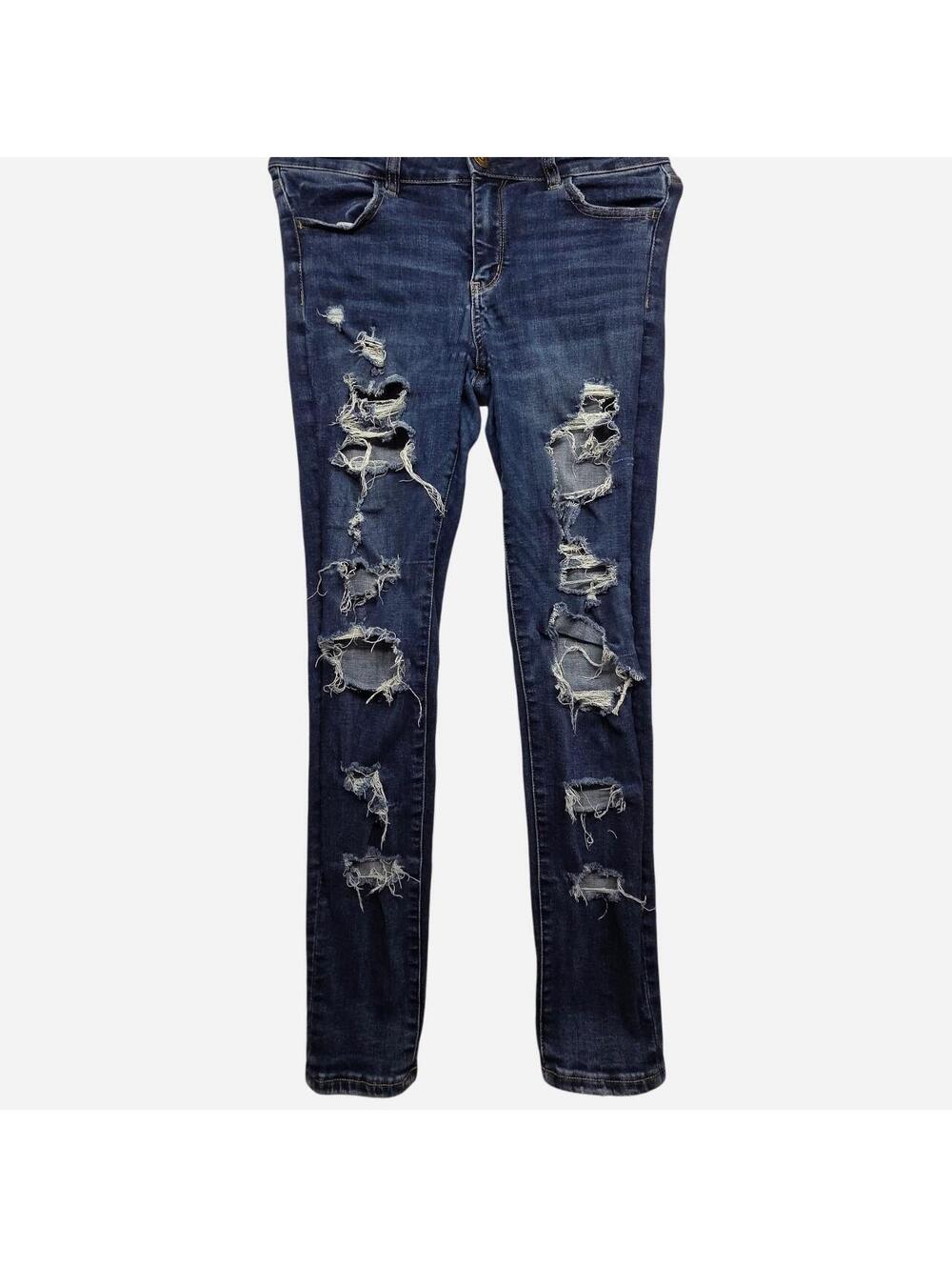 American Eagle Women's Blue and Navy Jeans